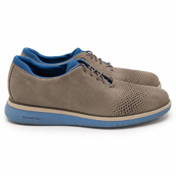 Cole Haan Grand 360 Oxford Shoes Gray Blue Leather Casual Mens 12 main image 5